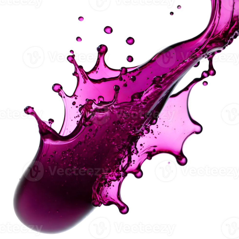 Purple paint splash isolated on transparent background png