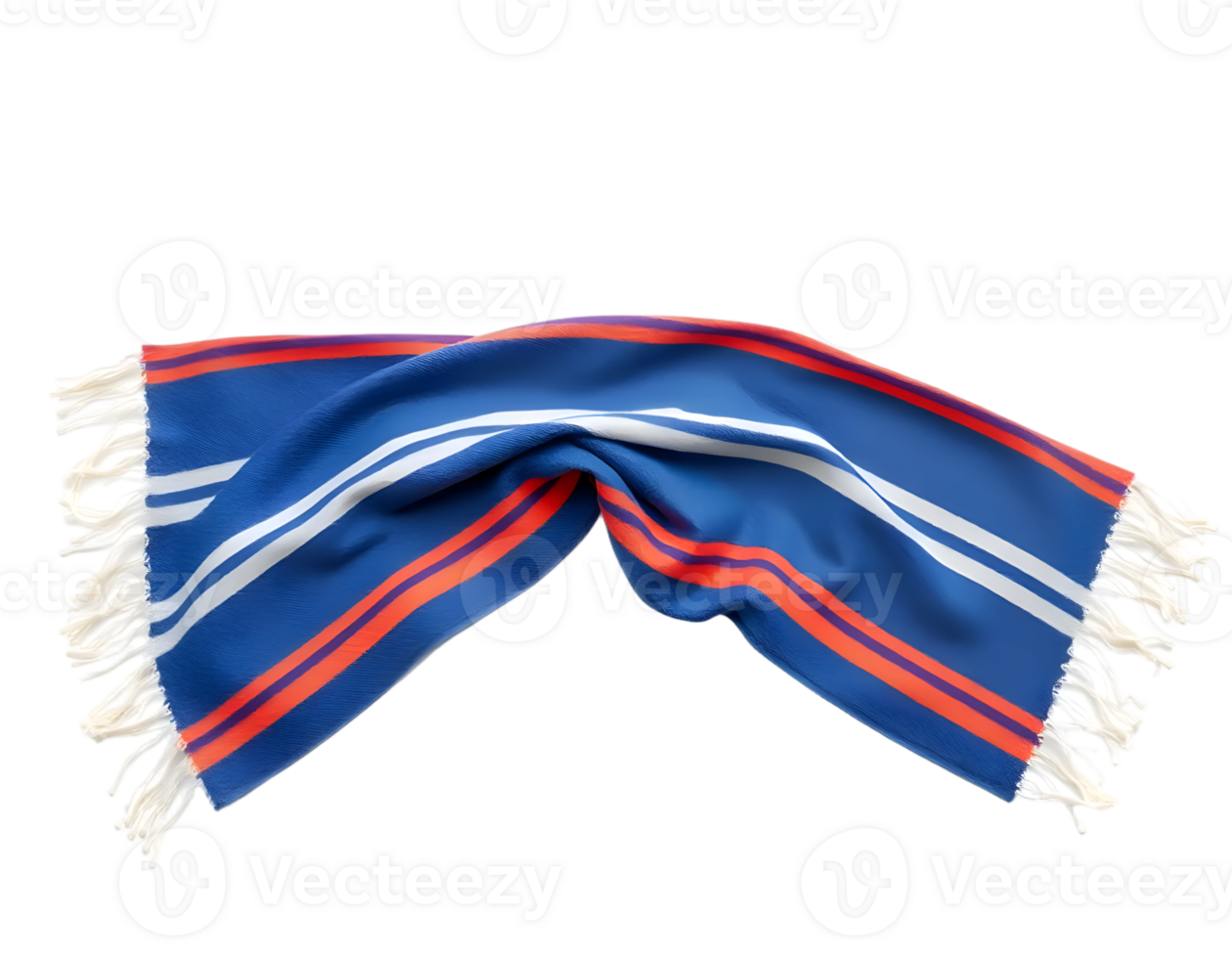 Red and Blue Silk Scarf Isolated Transparent Background png