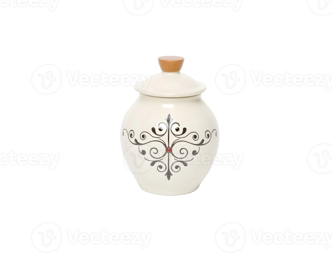 White ceramic vase isolated on a transparent background png