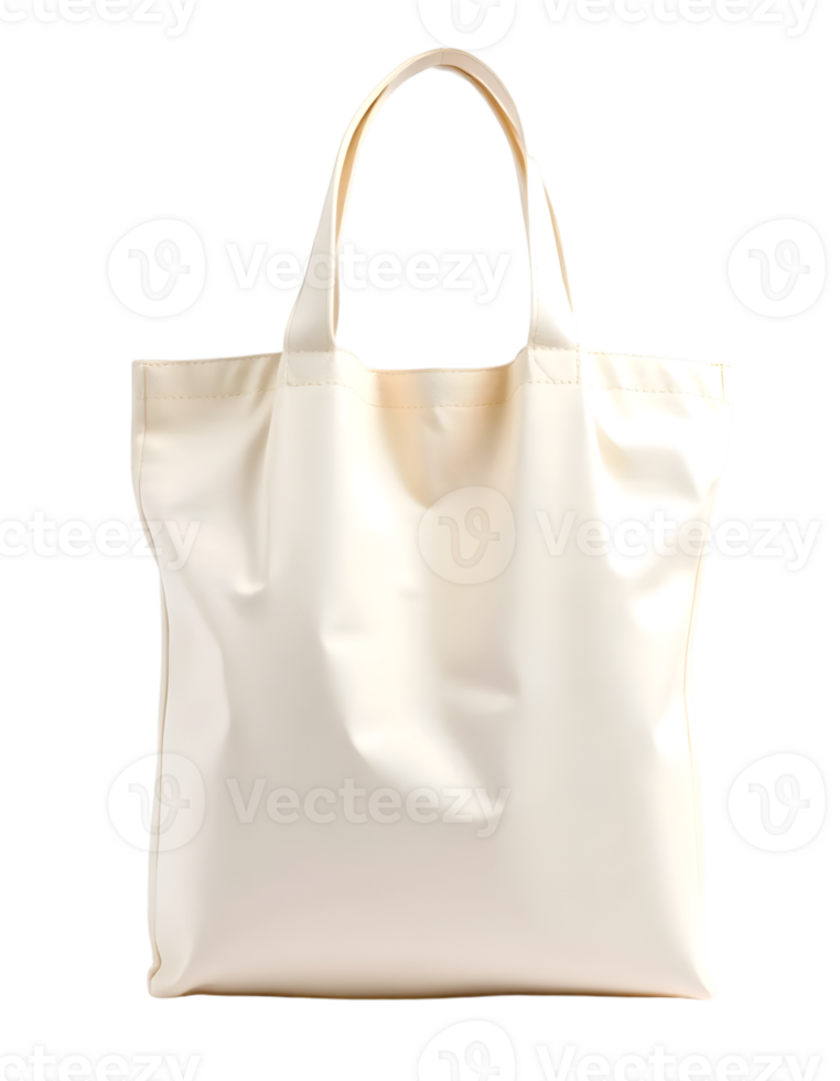 Realistic white canvas bag isolated on transparent background png