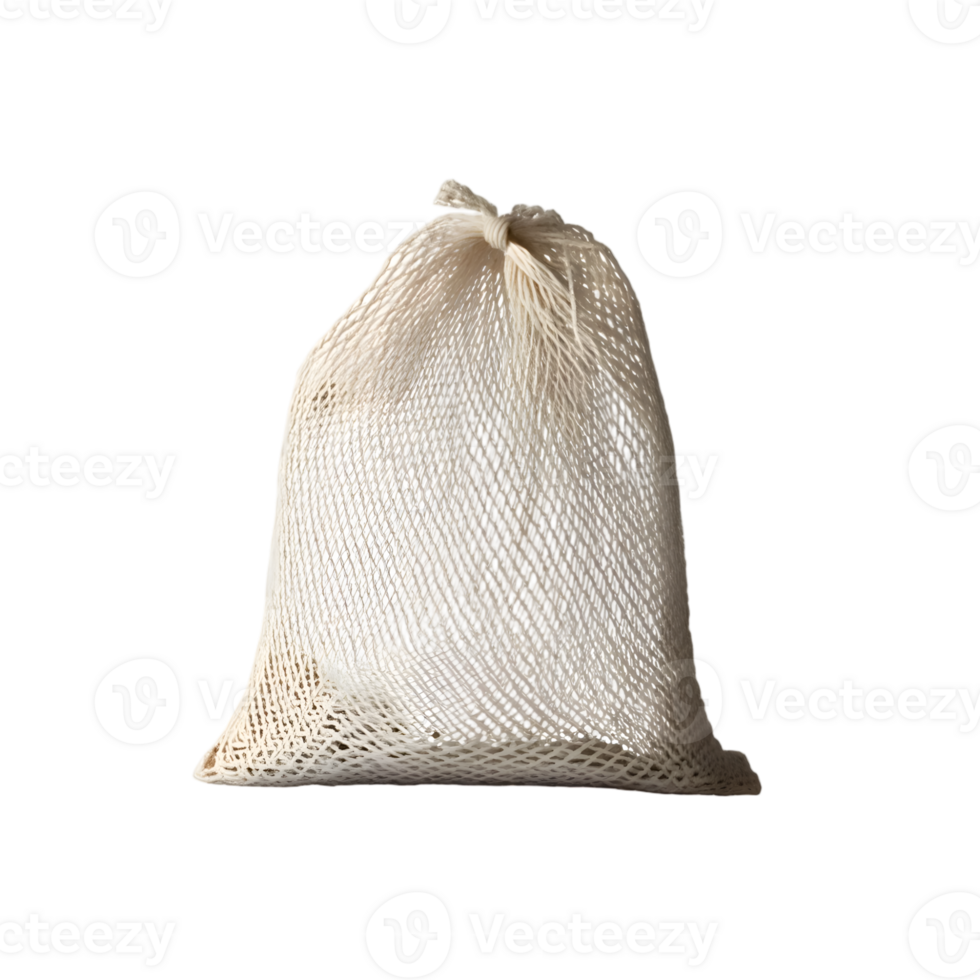 Bag of white fabric isolated on transparent background png