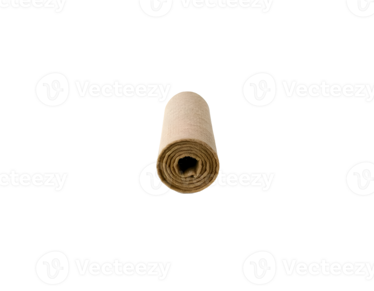 Rolled up paper roll isolated on transparent background png