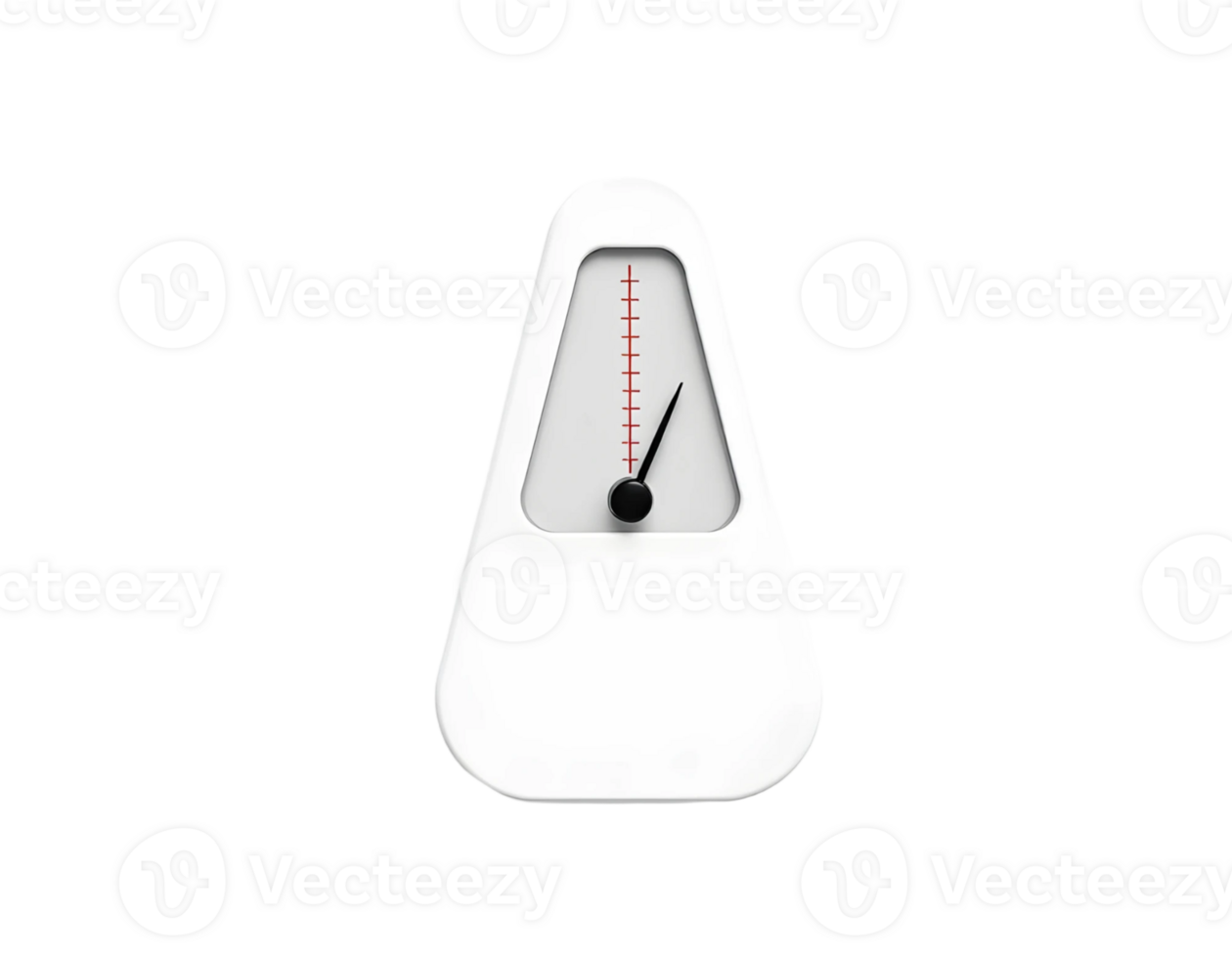 White analog thermometer isolated on transparent background png