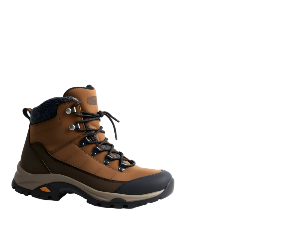 Hiking boot isolated on transparent background with clipping path png