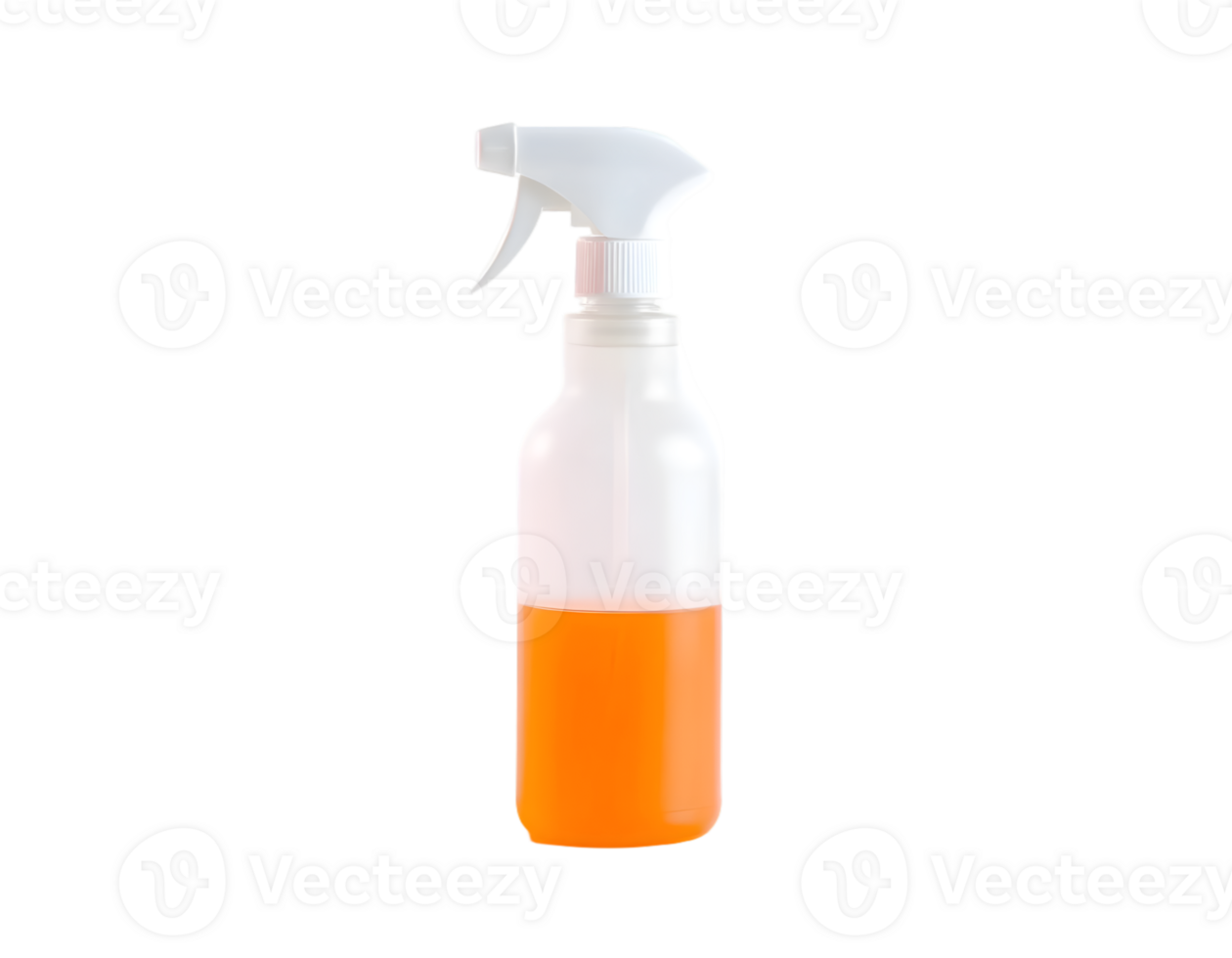 Spray bottle with orange liquid isolated on transparent background png