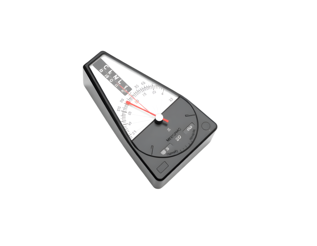 Black analog thermometer isolated on transparent background png