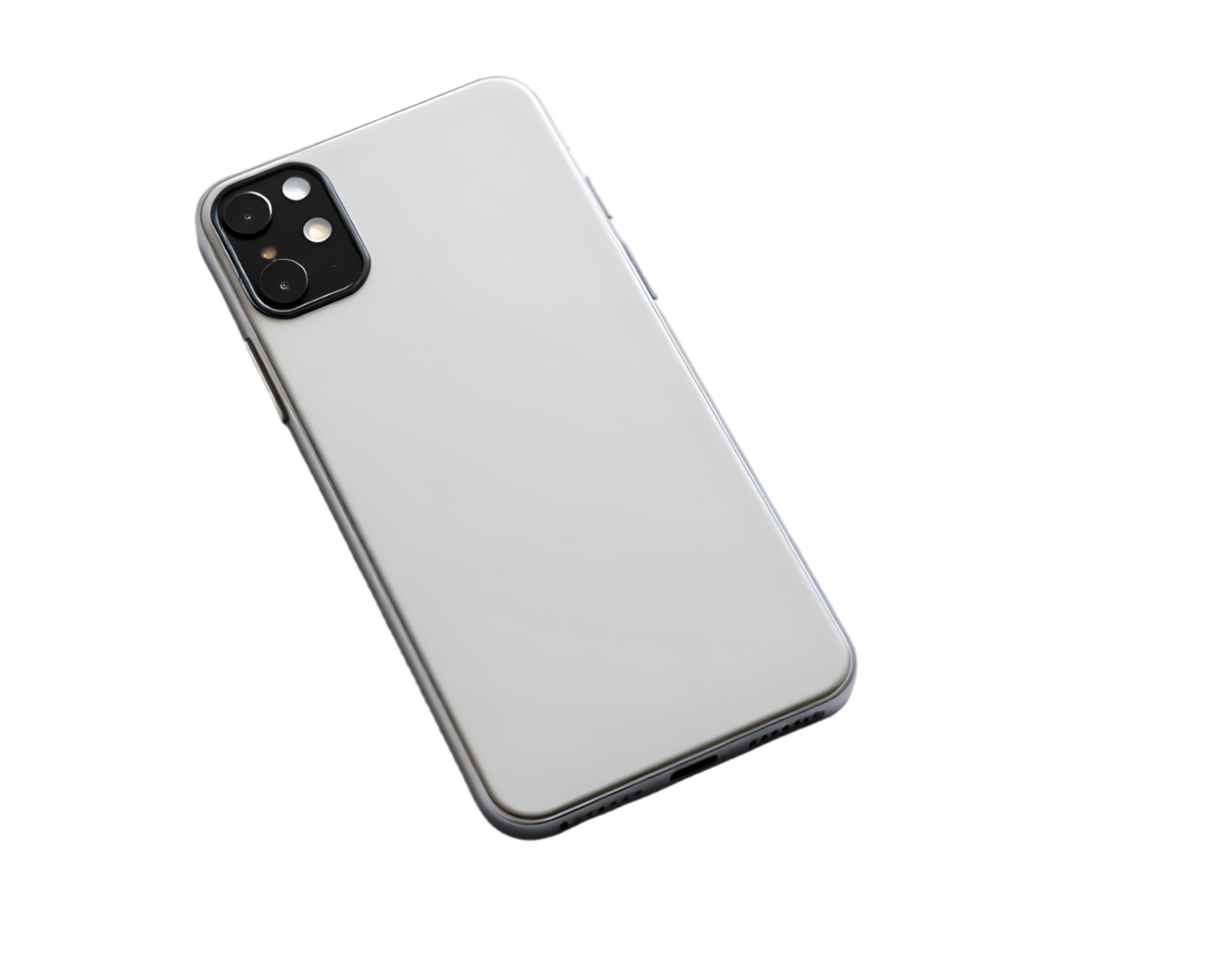 White Smartphone Isolated On Transparent Background png