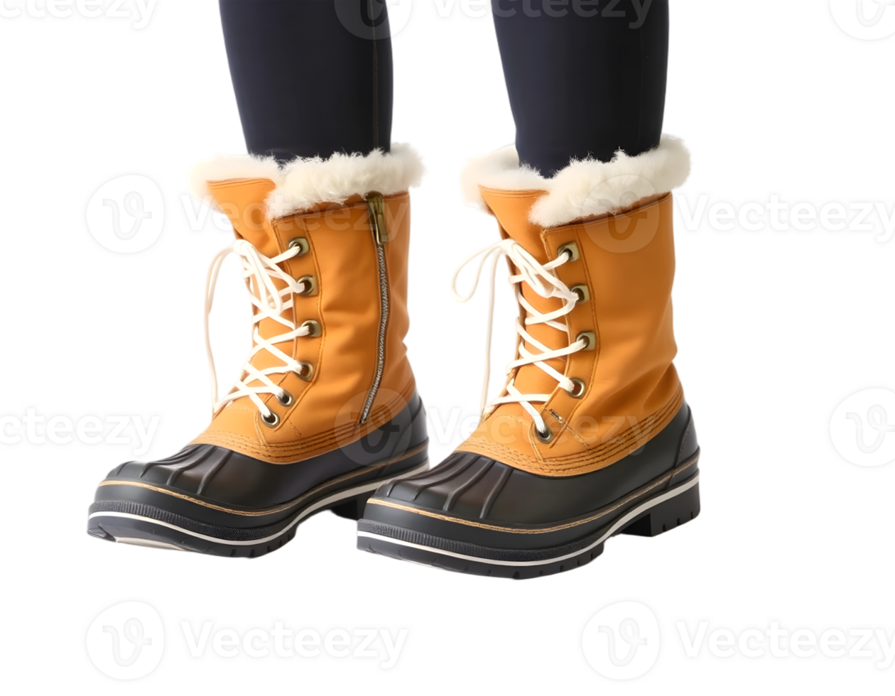 Female legs in winter boots on a transparent background png