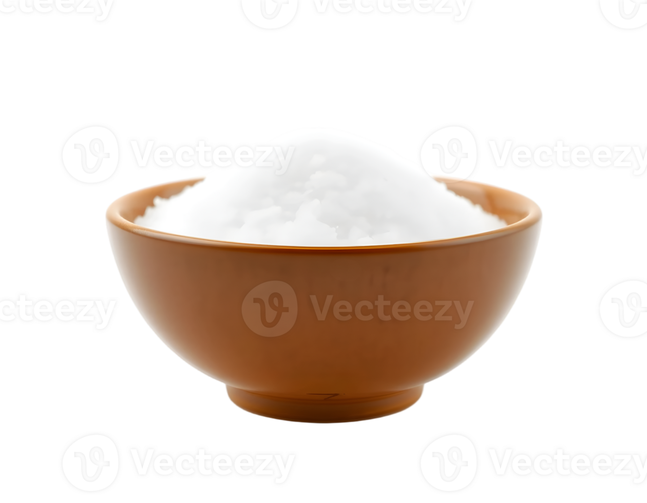 Bowl of salt isolated on transparent background png