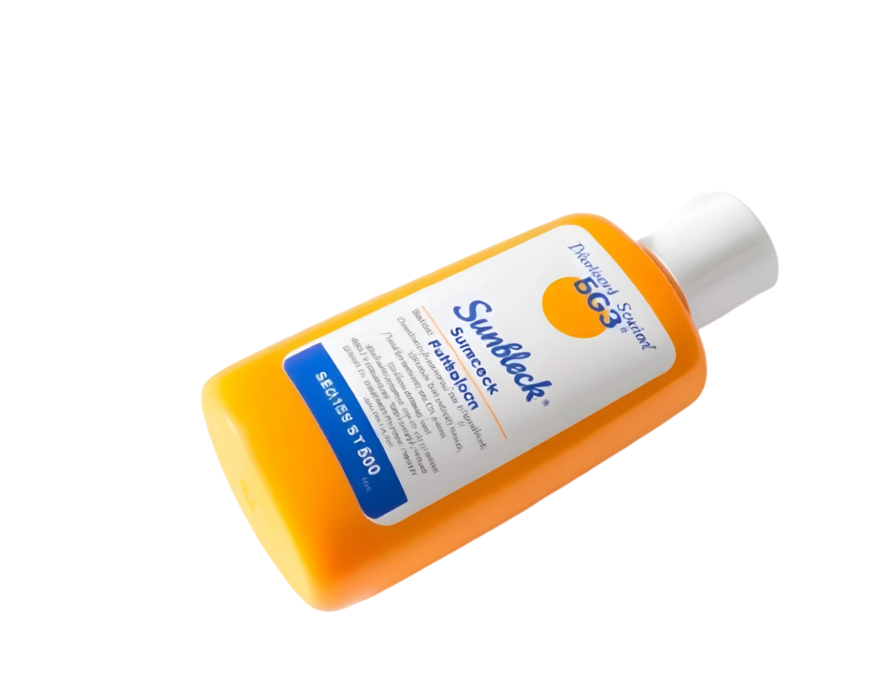 Realistic 3d Bottle of Sunscreen on Transparent Background png