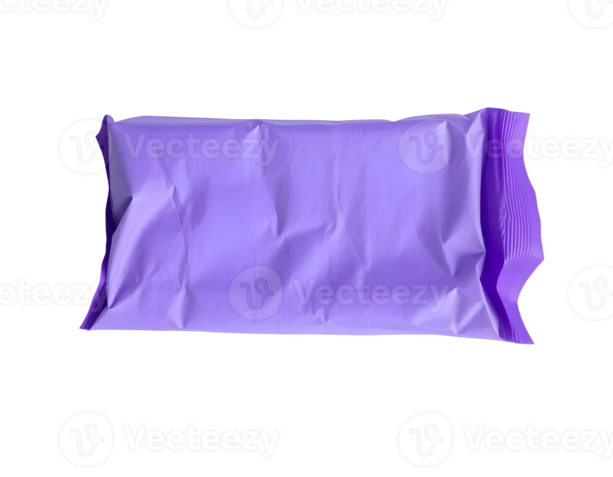 Crumpled purple paper isolated on transparent background png