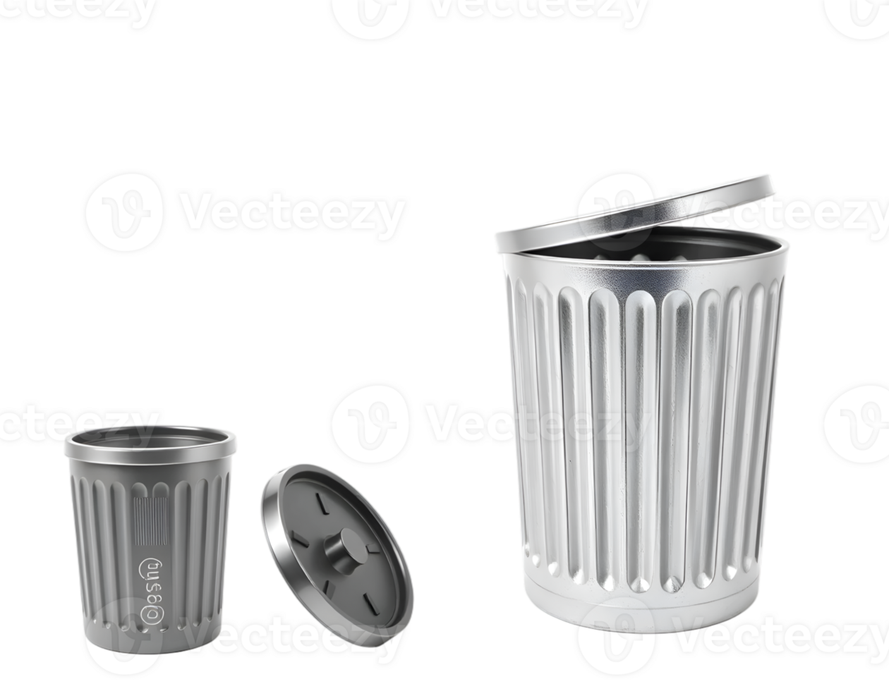 Garbage can isolated on transparent background png
