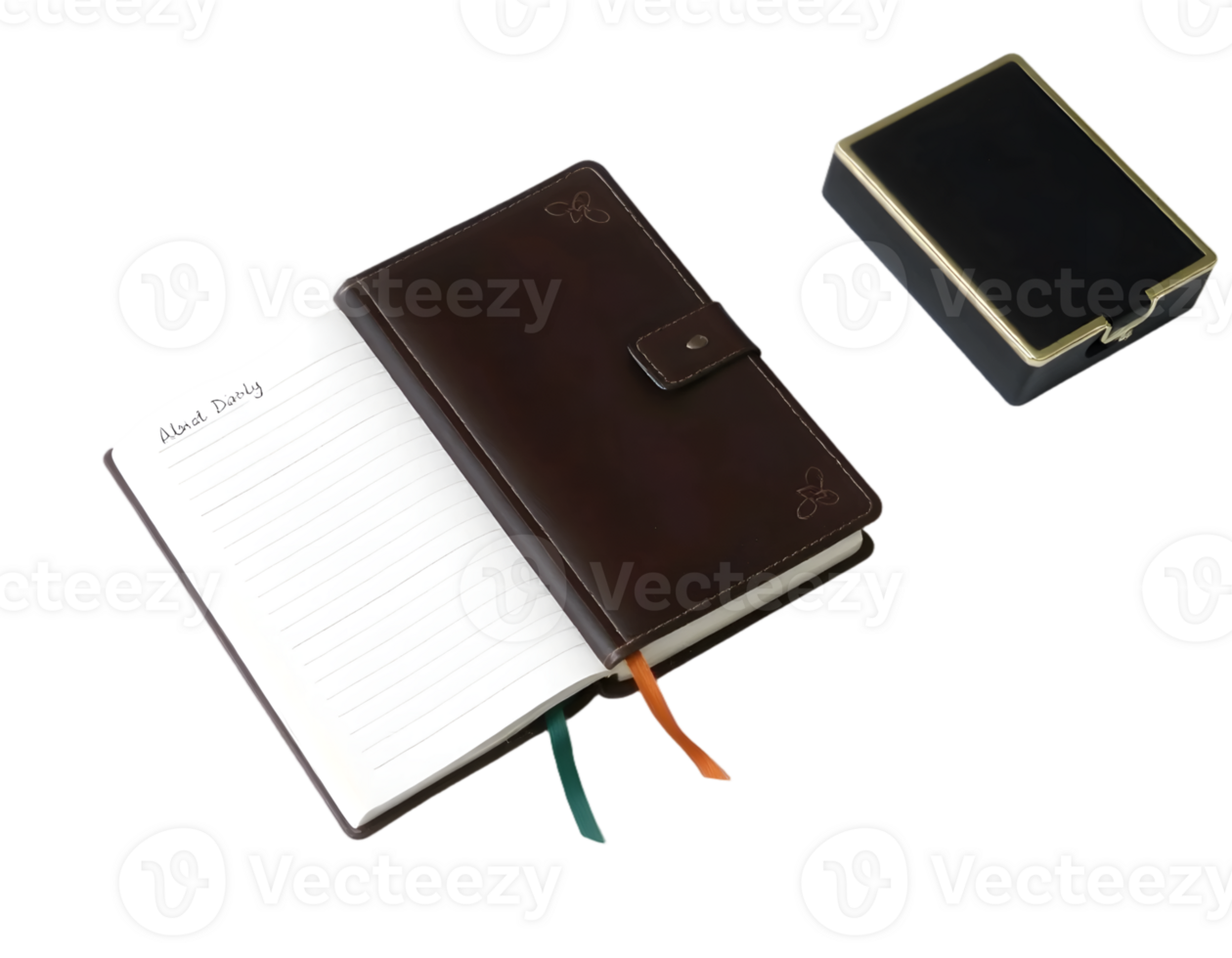 Notebook and pen isolated on a transparent background png