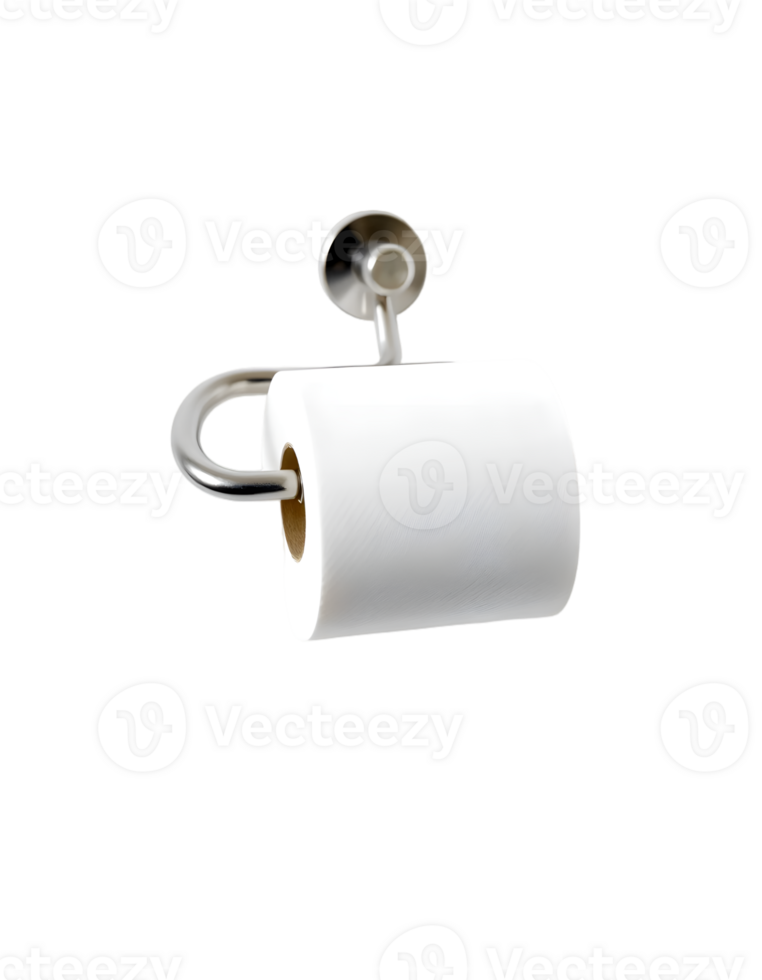 Realistic toilet paper roll isolated on transparent background png