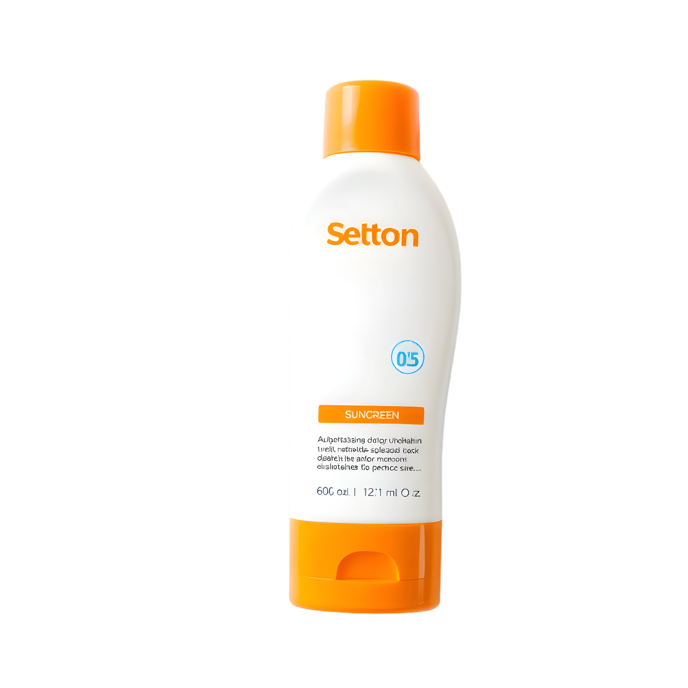 Sunscreen Bottle Mockup Isolated on Transparent Background png