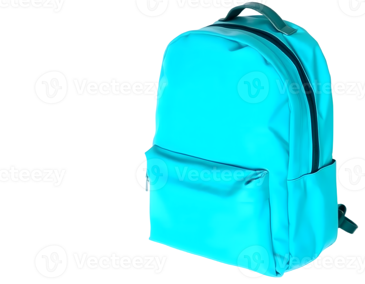 Blue School Backpack Isolated Transparent Background With Gradient Mesh, Illustration png
