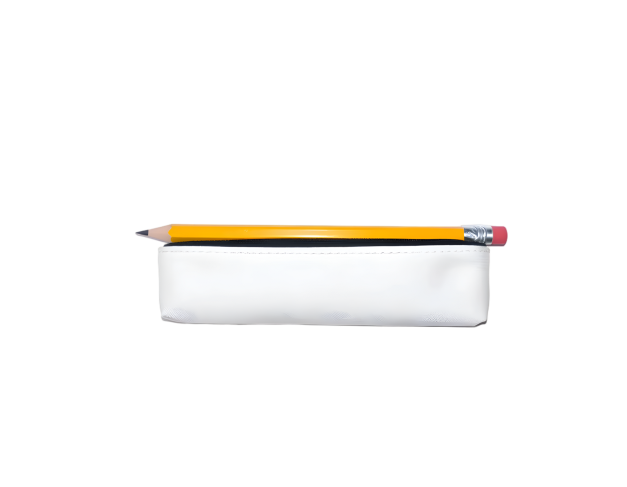 Pencil case with eraser isolated on transparent background png