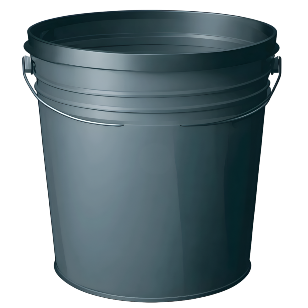 Realistic Detailed 3d Bucket Isolated on Transparent Background png
