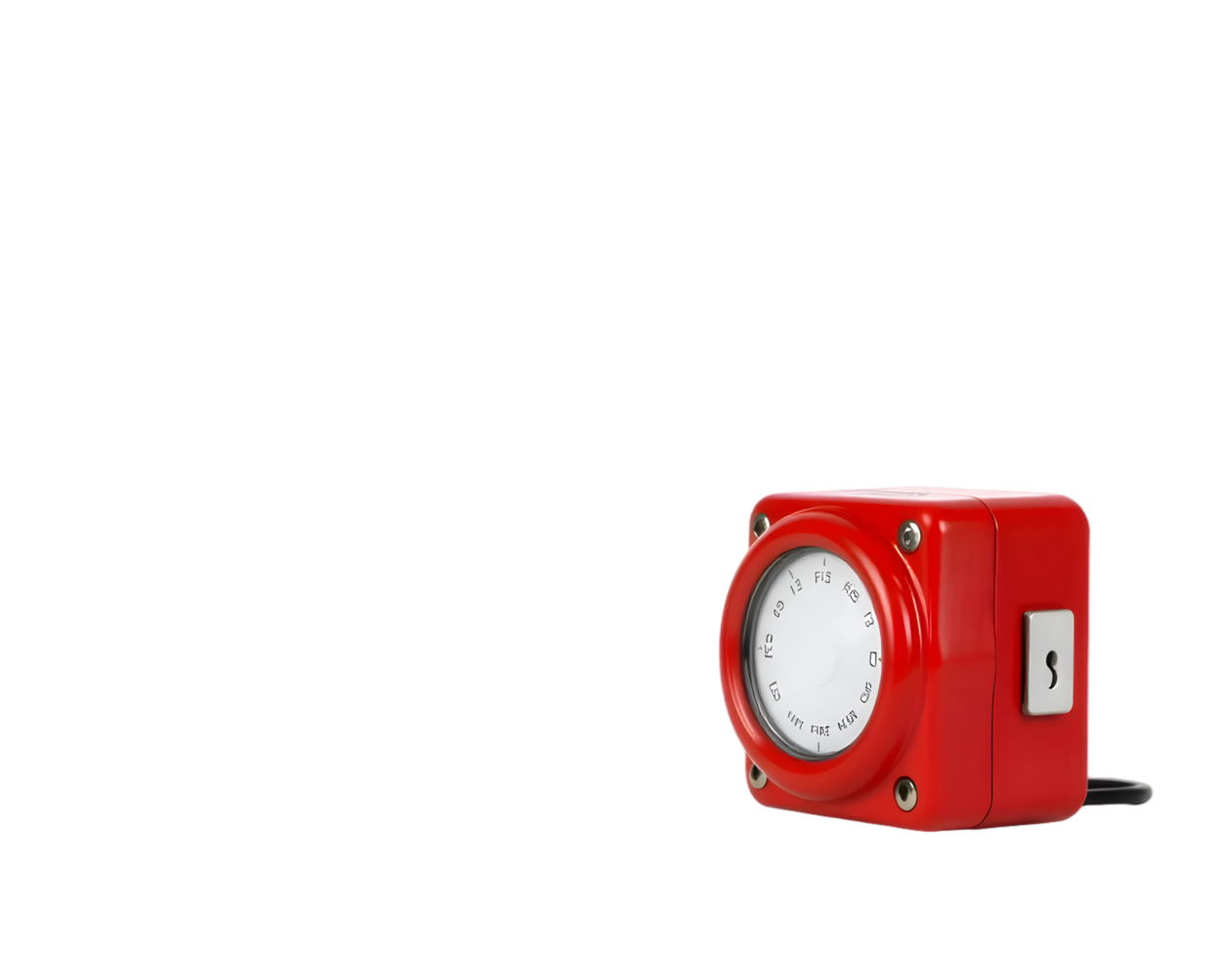 Red alarm clock isolated on transparent background png