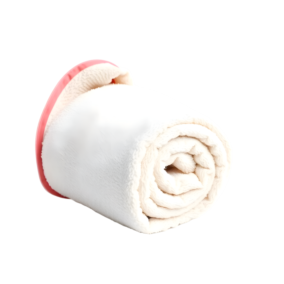 White Towel Isolated On Transparent Background With Clipping Path png