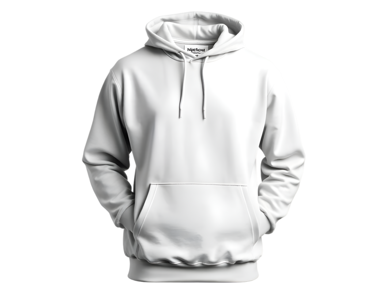 Realistic Detailed 3d Blank White Hoodie Mockup, Illustration png