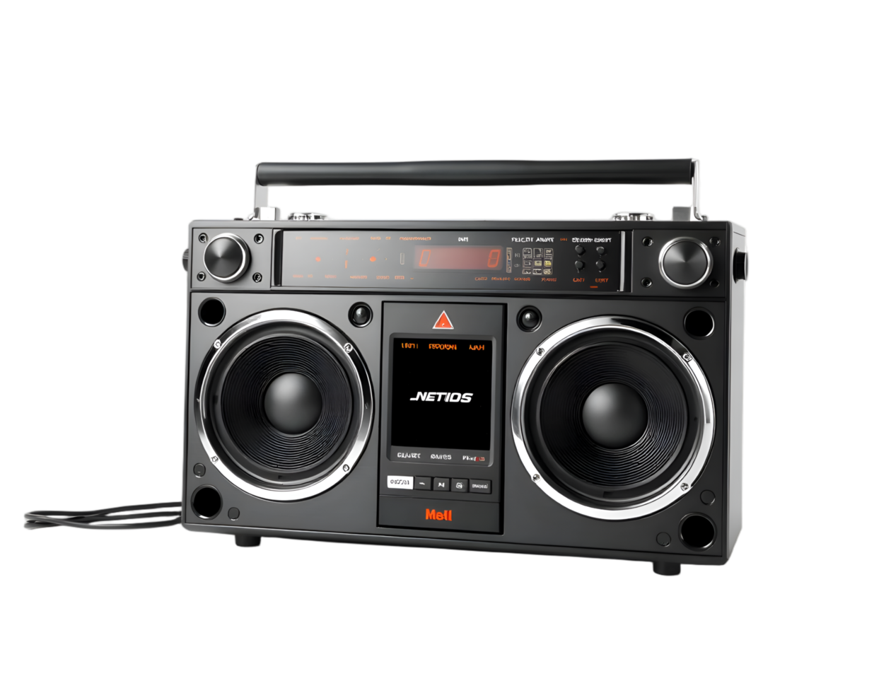 Retro boombox isolated on transparent background png