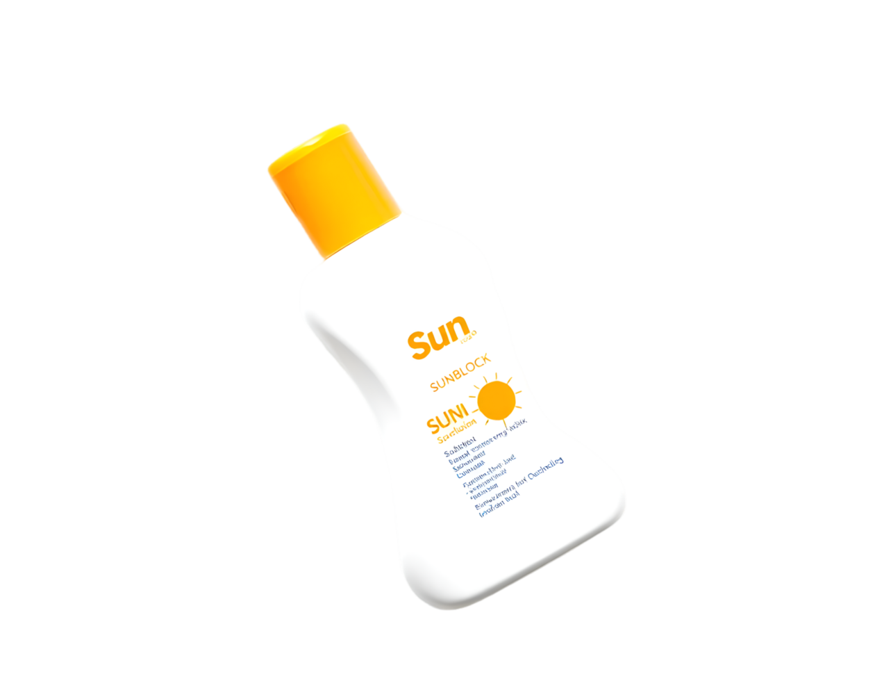 Bottle Of Sun Cream Isolated On Transparent Background png