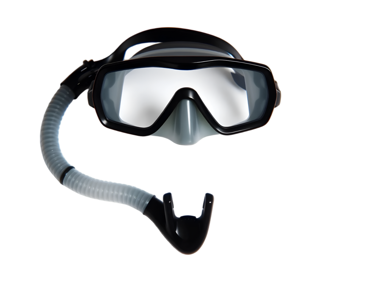 Swimming mask and snorkel isolated on a transparent background png