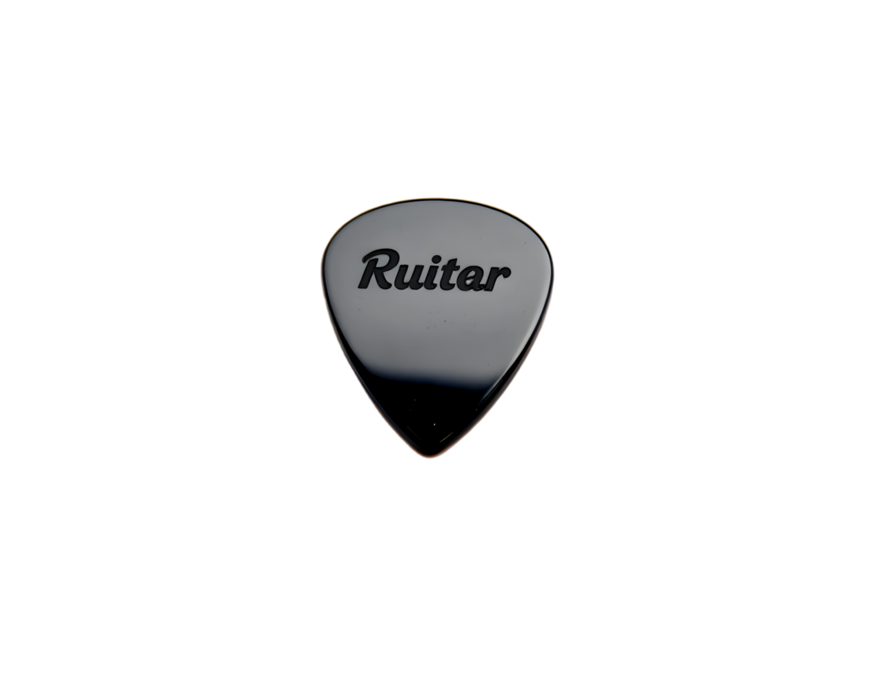 Black guitar plectrum isolated on transparent background png
