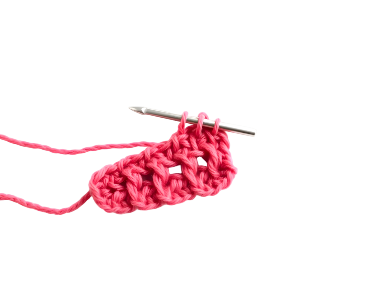 Knitting yarn with needle isolated on transparent background png