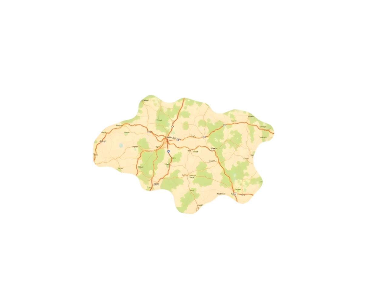 Map of Austria on Transparent Background png