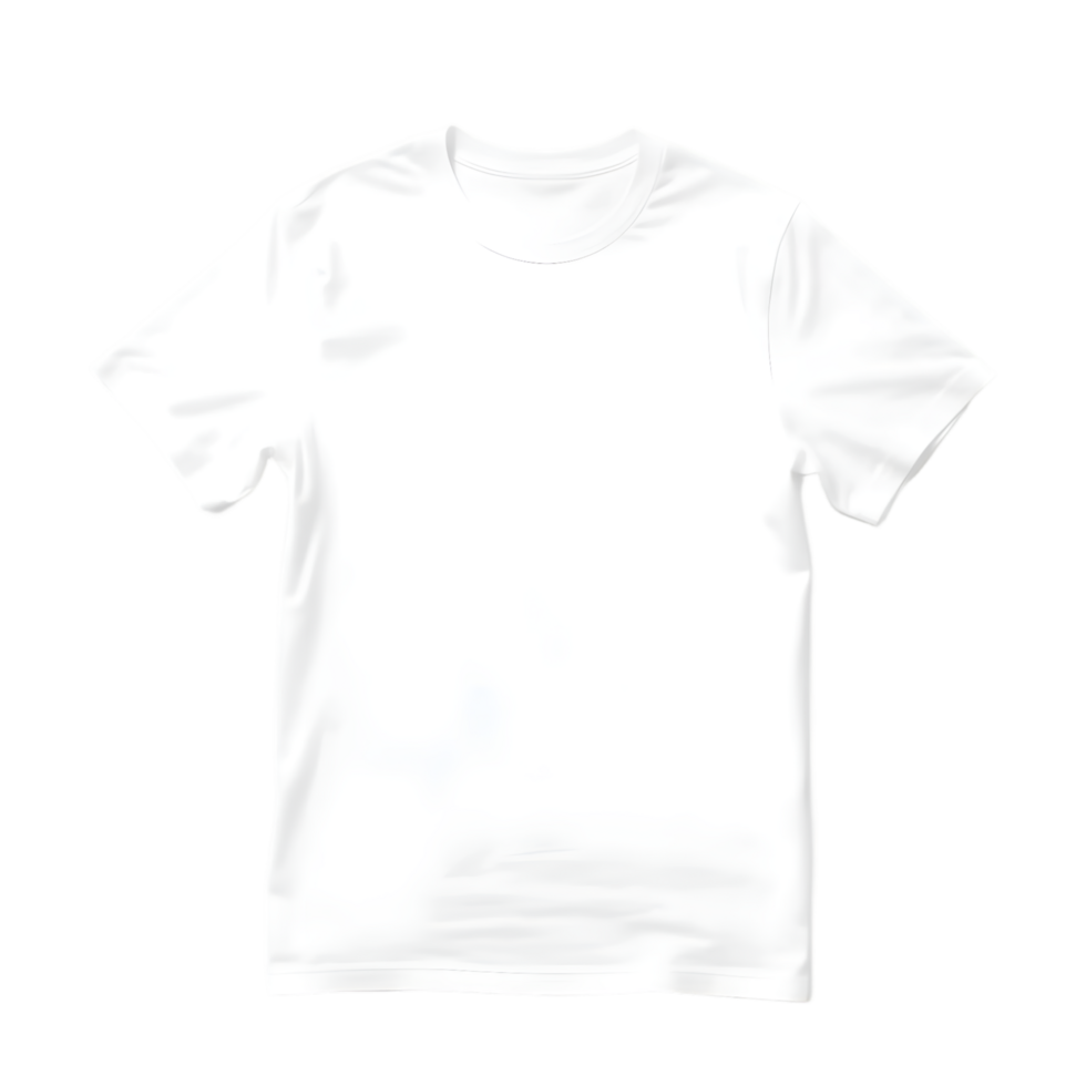 White blank t-shirt isolated on a transparent background png