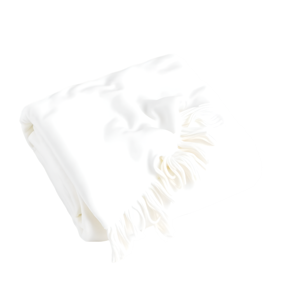 Realistic Detailed 3d White Cloth Isolated on Transparent Background png