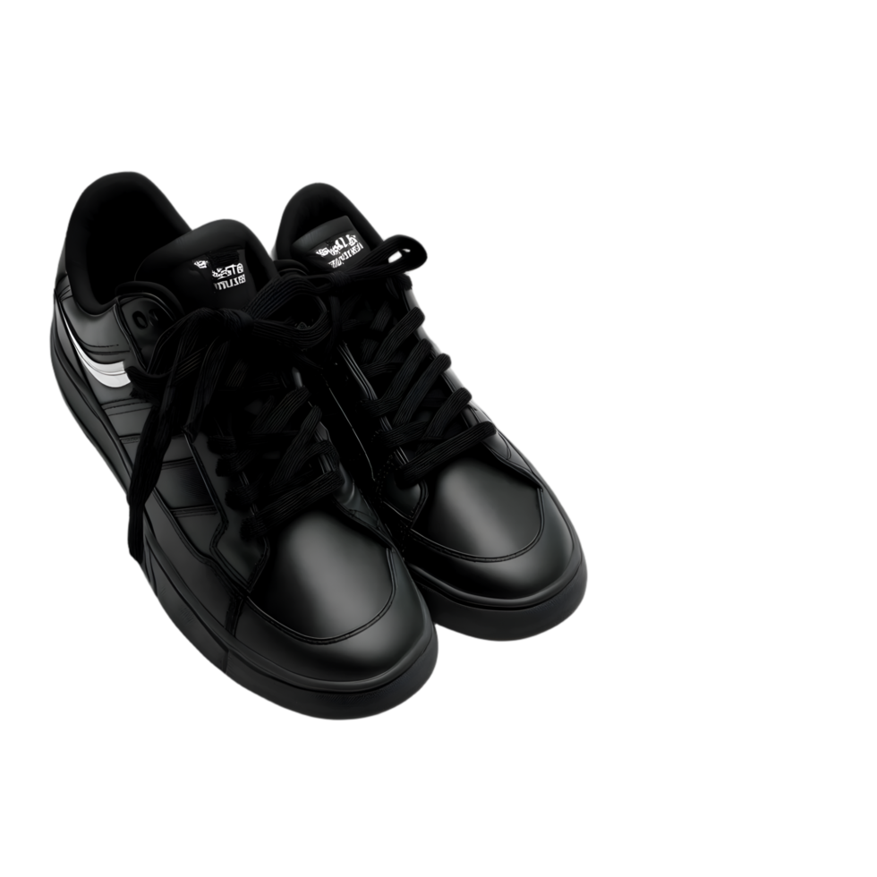 Black sport shoes isolated on transparent background png