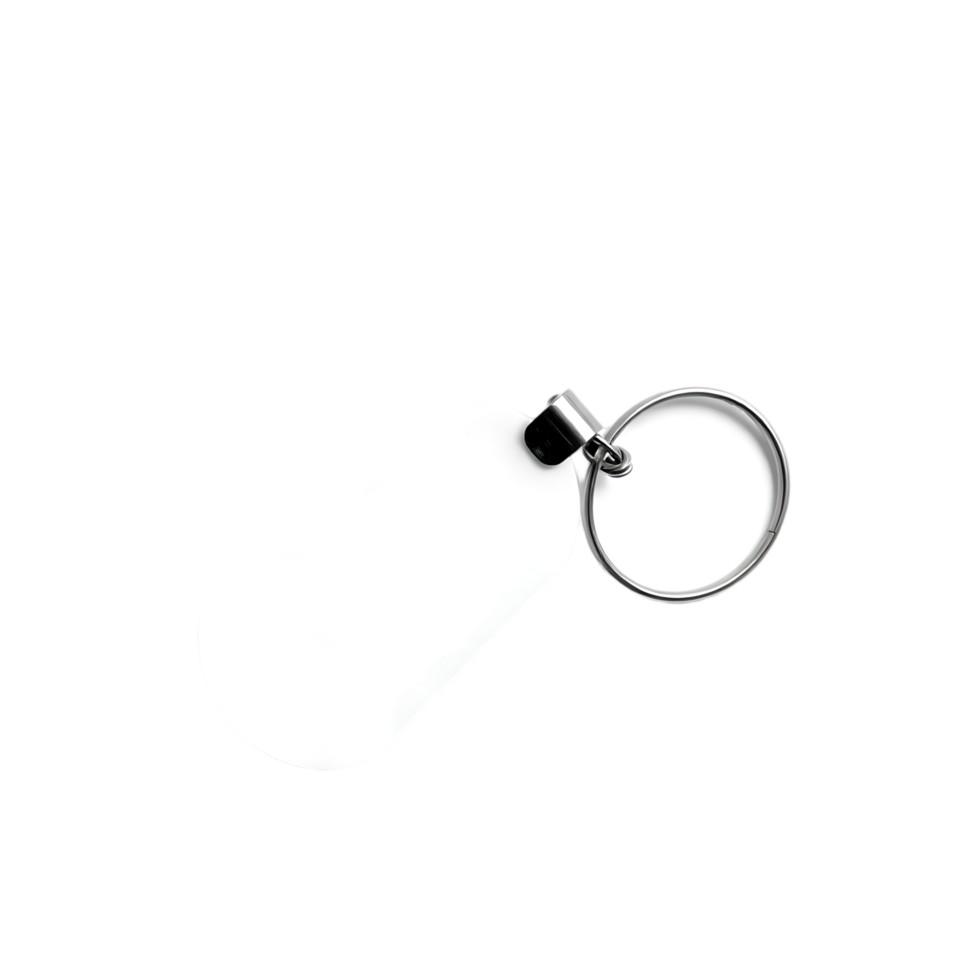 Blank key ring isolated on transparent background png