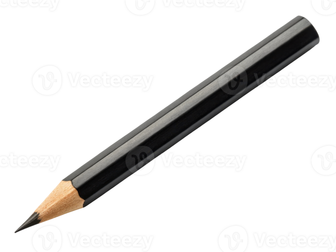 A black pencil with sharpened tip, ideal for drawing and writing png