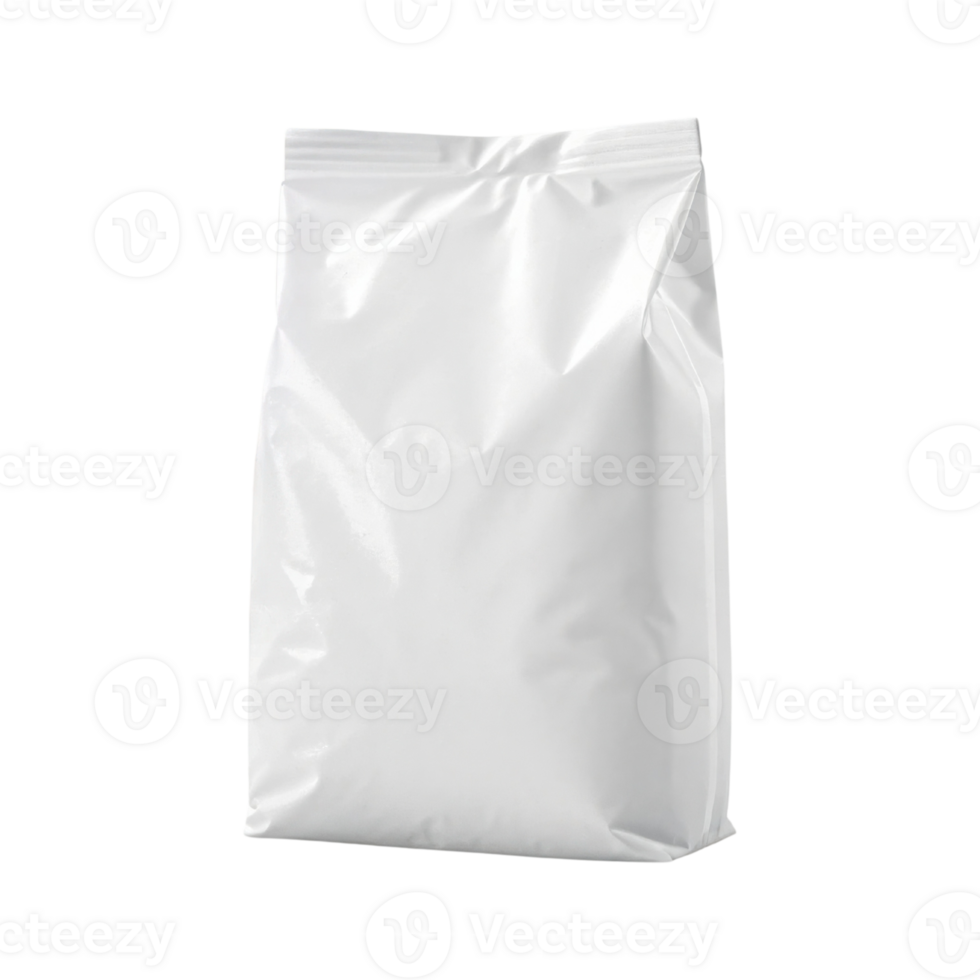 plain white packaging bag suitable for various products, emphasizing simplicity and versatility png