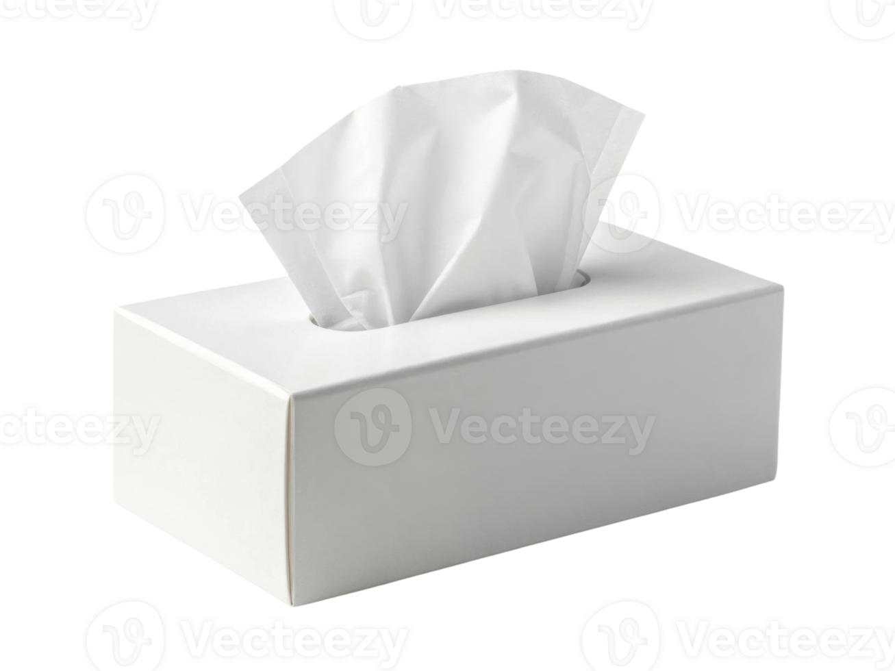 white tissue box with tissues partially pulled out, ideal for home or office use png