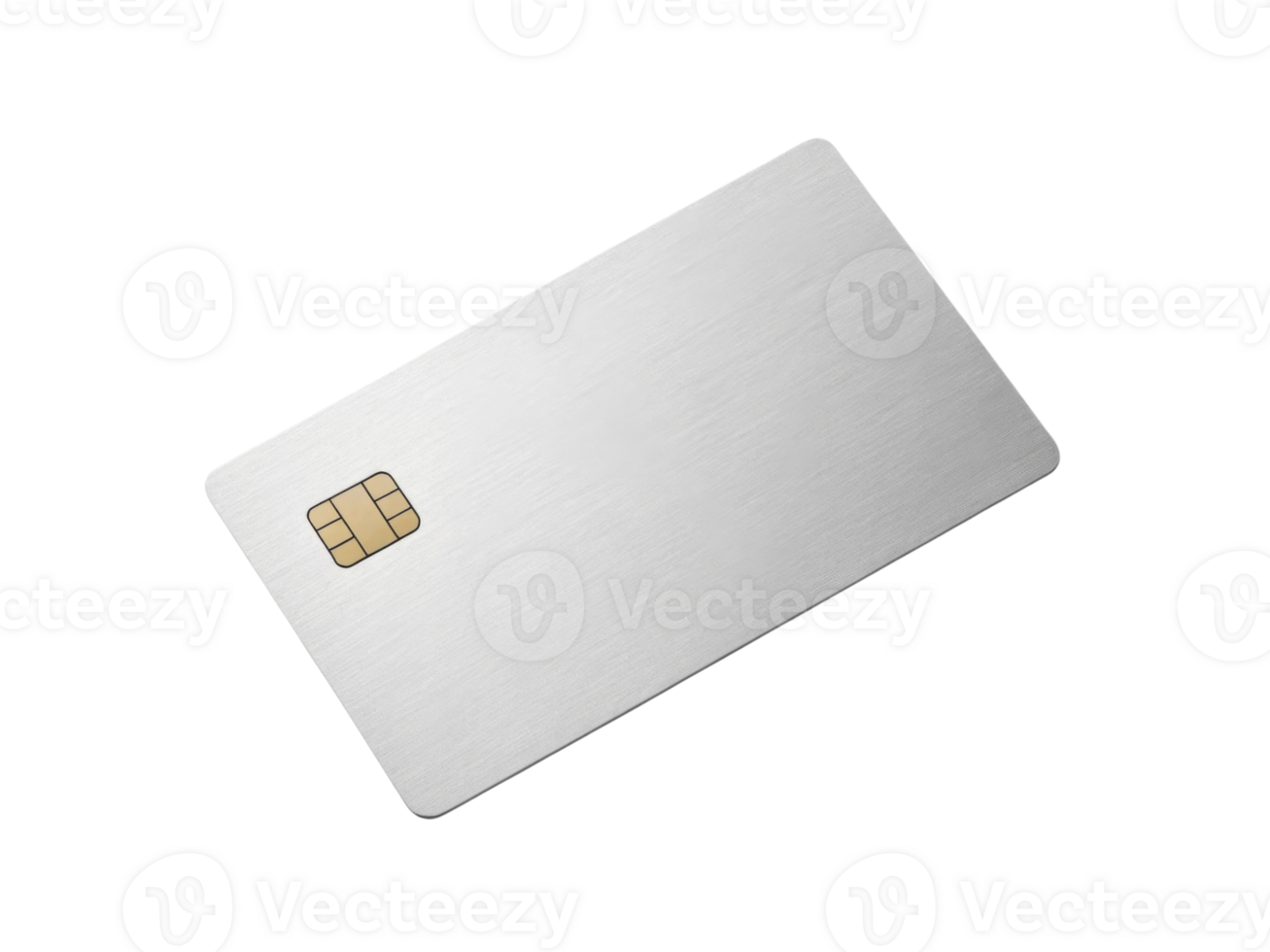 sleek, metallic credit card with chip, symbolizing modern finance and transactions png