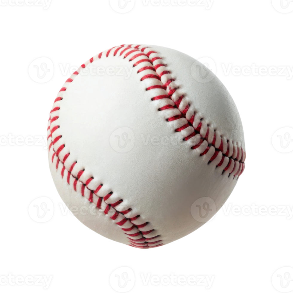 classic baseball with red stitching, perfect for sports enthusiasts and collectors png