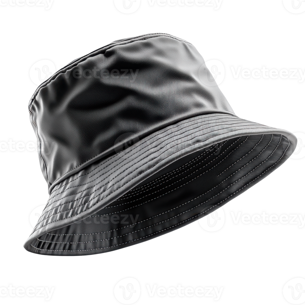 Stylish gray bucket hat with soft fabric and wide brim, perfect for casual wear png