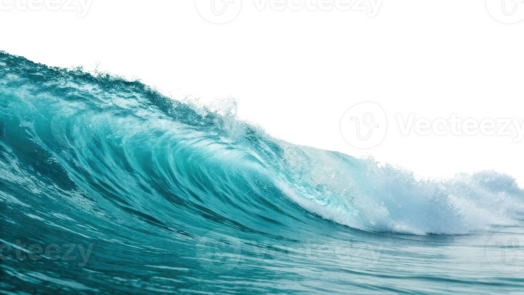 vibrant ocean wave crashing with turquoise hues and white foam, showcasing beauty of nature power png