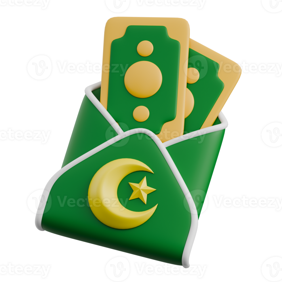 Eid Mubarak Money 3D Ramadan Icon png
