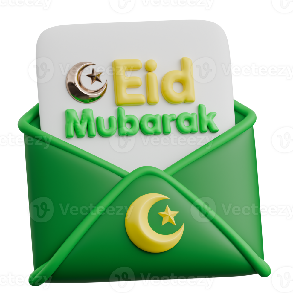 Eid Mubarak Greeting 3D Ramadan Icon png