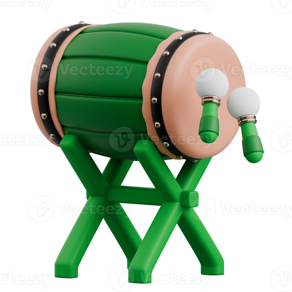 Islamic Bedug Drum 3D Ramadan Icon png