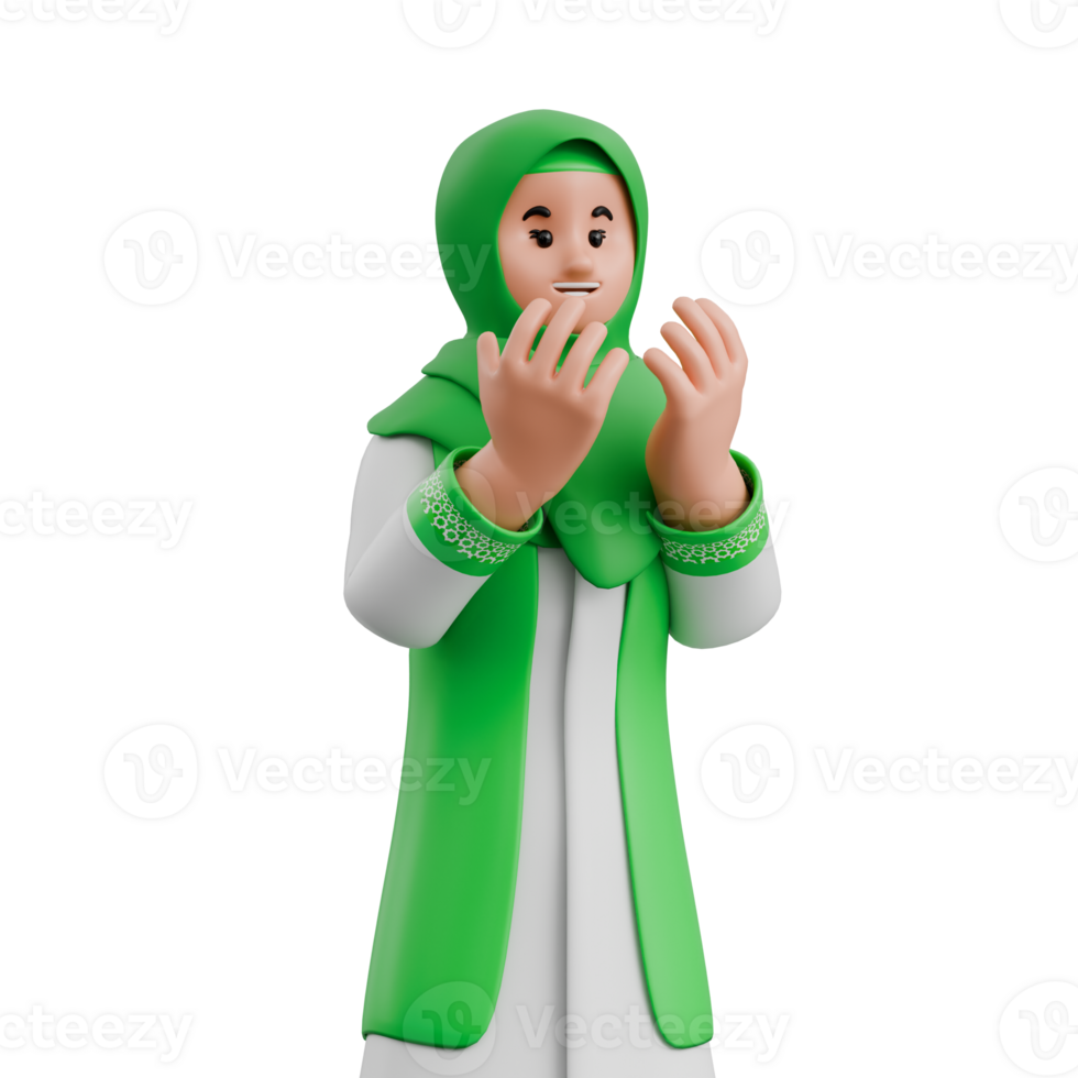 Muslim woman being grateful png