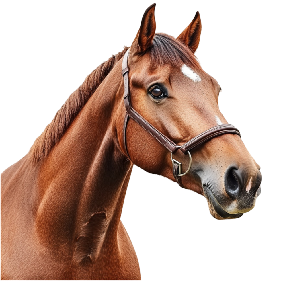 Realistic Brown Horse with Expressive Eyes png