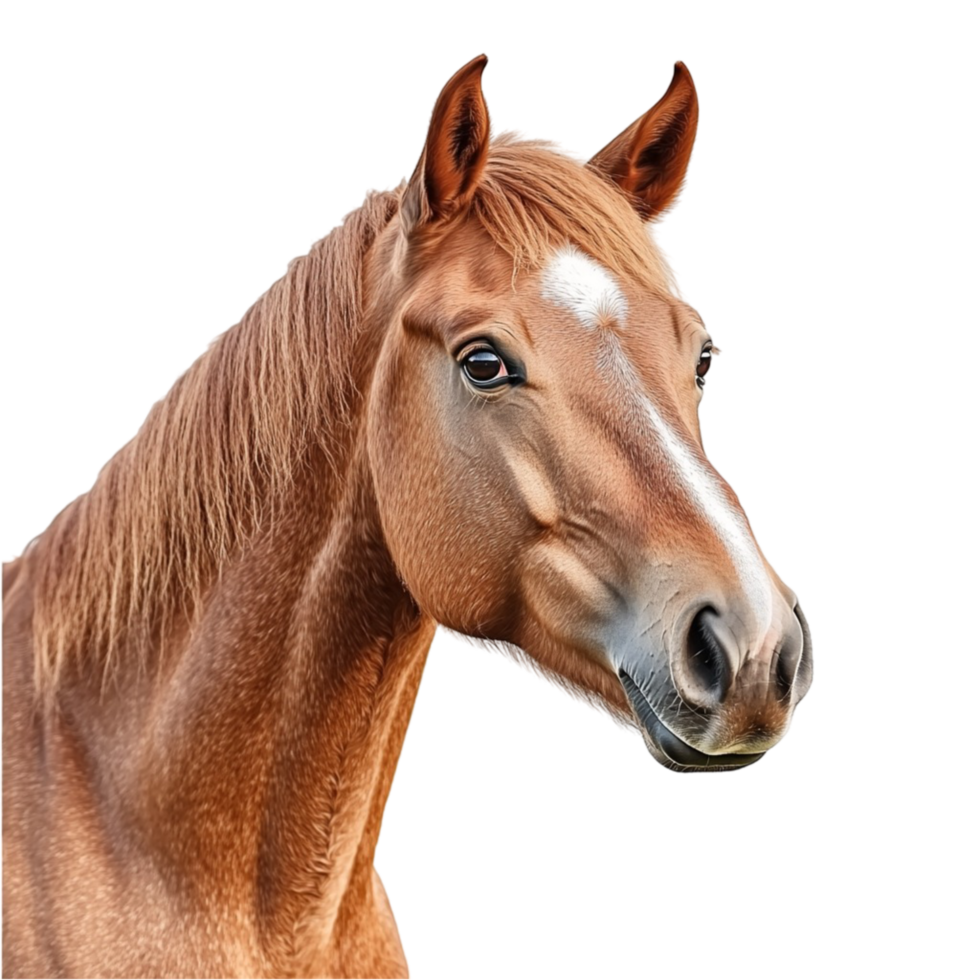 Side Profile of a Realistic Brown Horse png