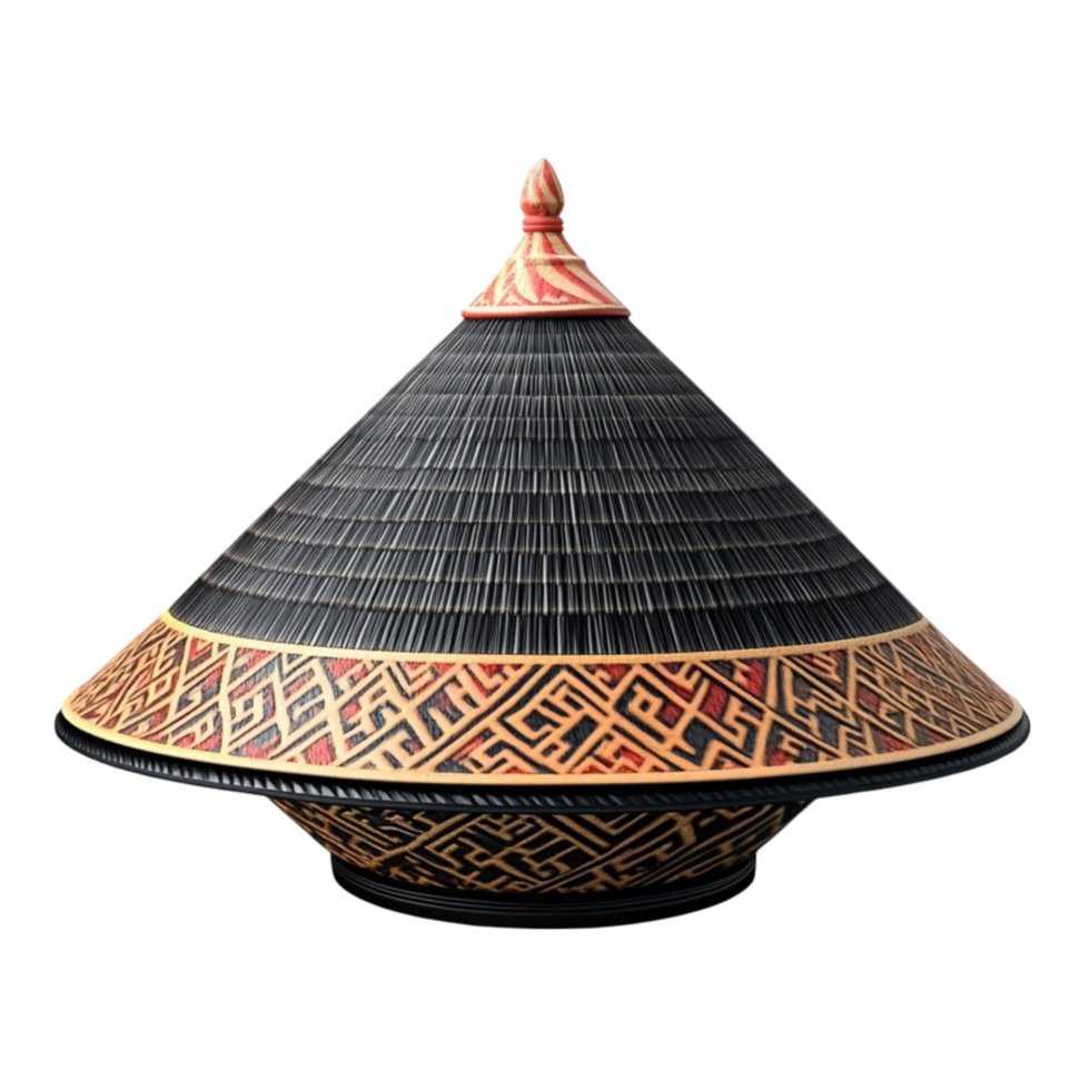 Black Tagine Clay Pot with Decorative Rim png