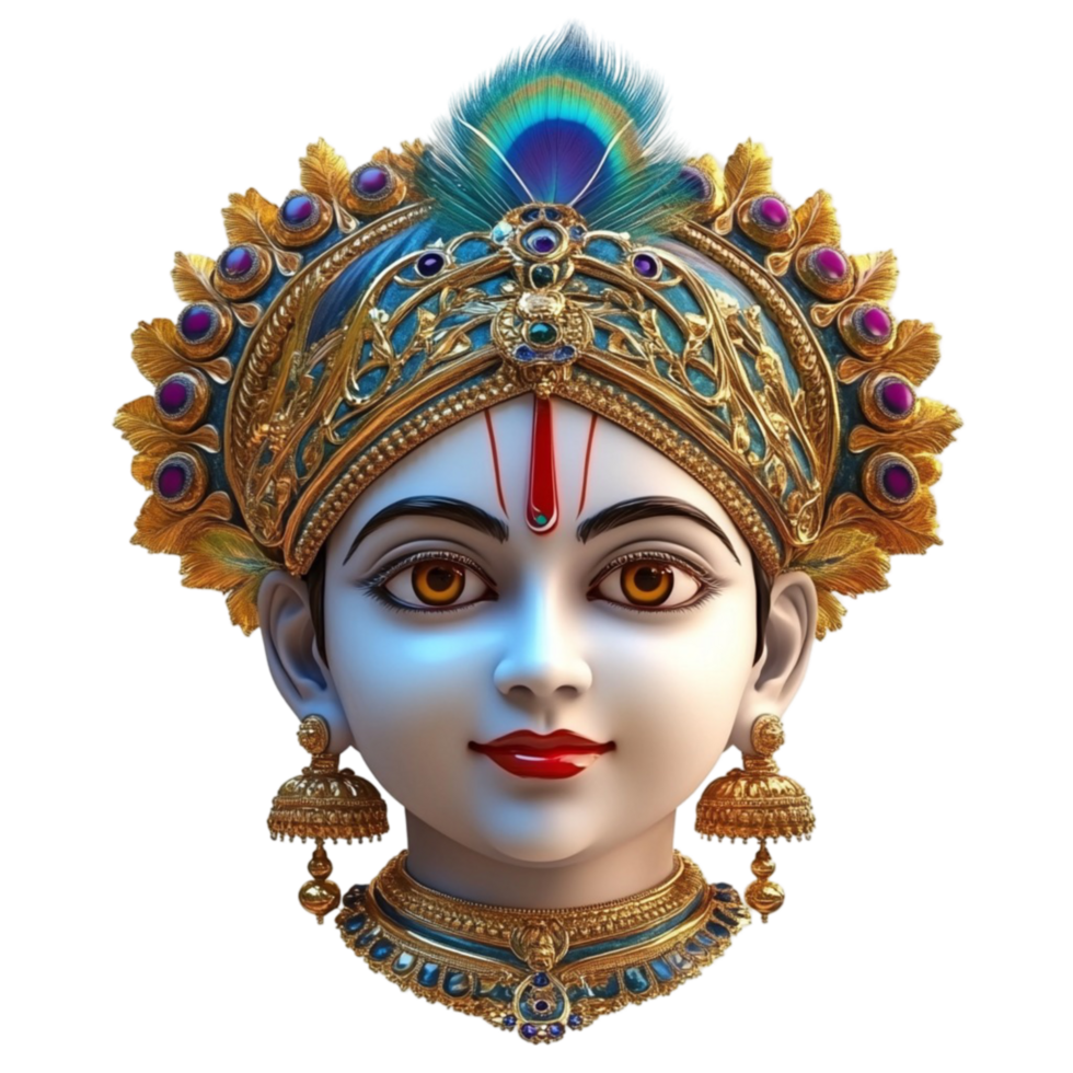 Divine Goddess with a Majestic Crown and Beautiful Expression png